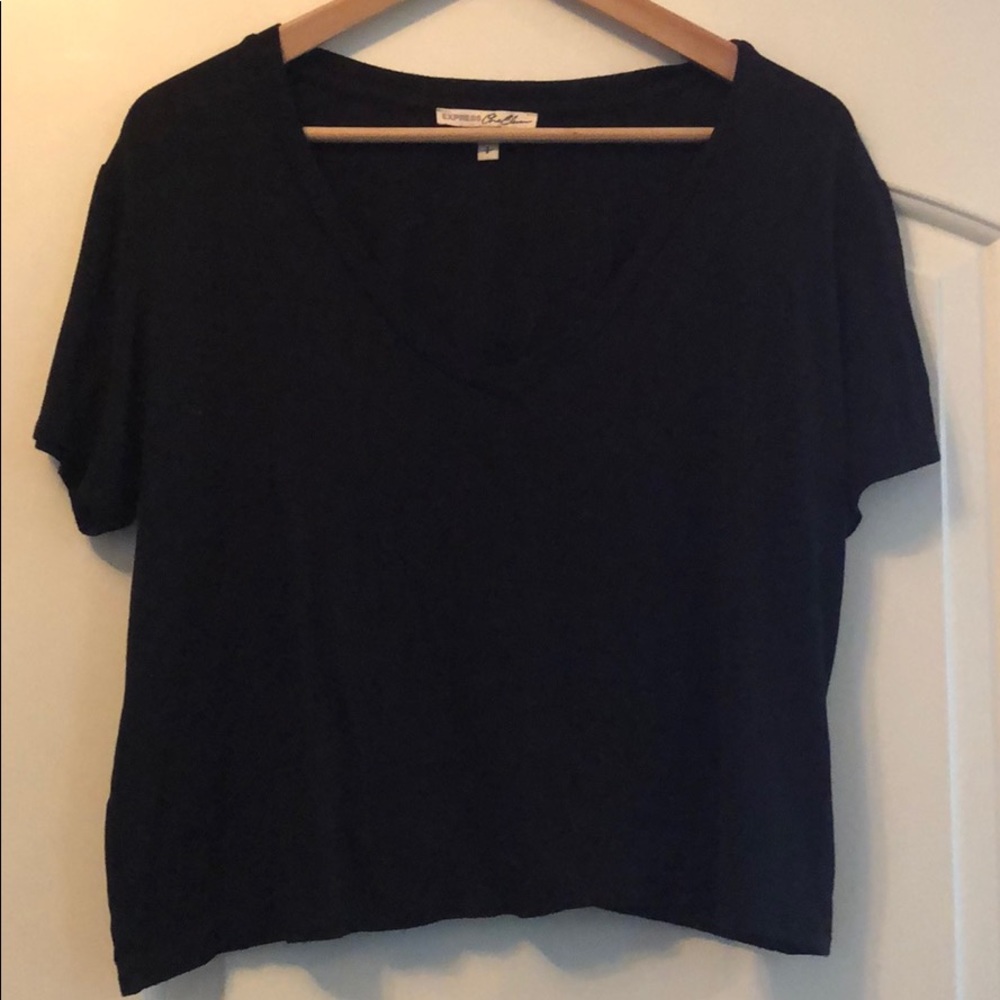 Crop black t shirt